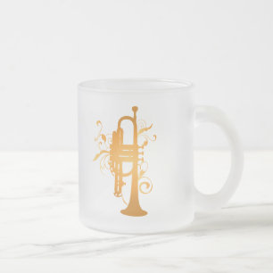 Tasse Givré Cadeau rougeoyant de musique de trompette