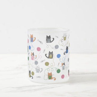 Tasse Givré Cadeau Tricot Chat, Chat Avec Fil, Cadeau Maman Ch