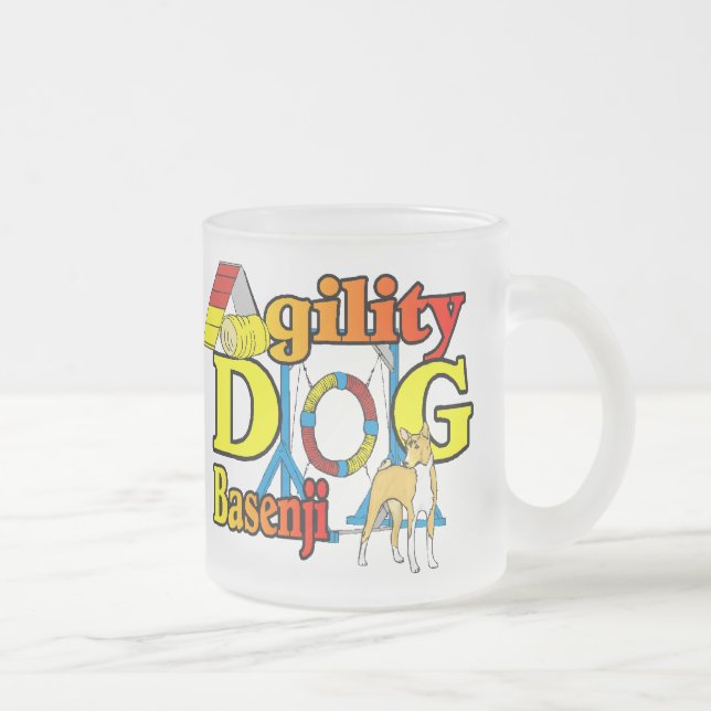 Tasse Givré Cadeaux d'agilité Basenji (Droit)