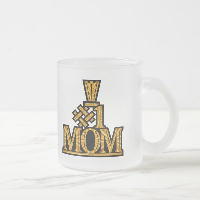 Tasse Givré Cadeaux de jour de mères de maman du numéro un (Droit)