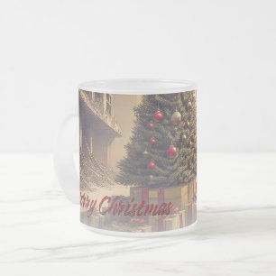 Tasse Givré Cadeaux sous un arbre dans un monde apocalyptique