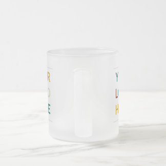 Tasse Givré Café en verre dépoli avec logo et texte personnali