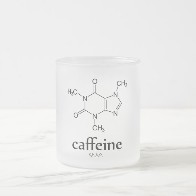 Tasse Givré Caféine Molécule (Centre)