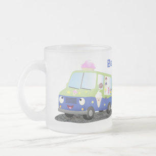 Tasse Givré Camion de glace cartoon mignon et heureux