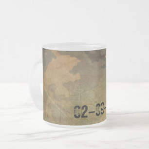 Tasse Givré Camouflage vert olive beige symétrique grunge