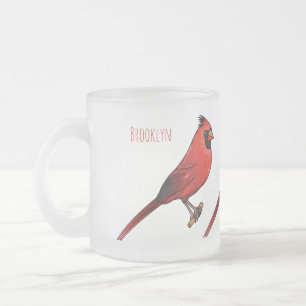 Tasse Givré Cardinal du Nord dessin animé d'oiseau