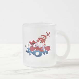 Tasse Givré Cardinal et homme de NEIGE