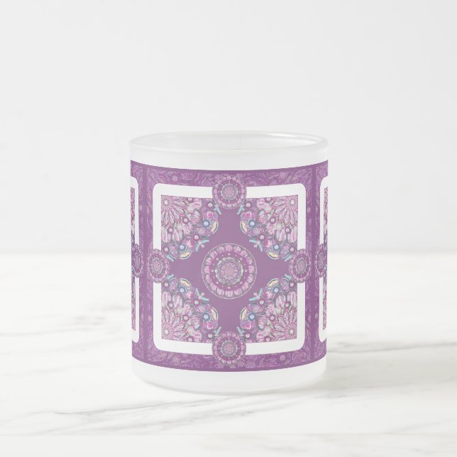 Tasse Givré Cardinal rouge Rosace (Centre)