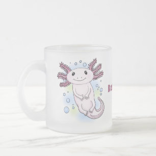 Tasse Givré Caricature axolotl rose adorable