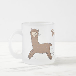 Tasse Givré Caricature d'alpaga brun joli