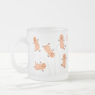 Tasse Givré Caricature de cacahuètes joyeux sautillant
