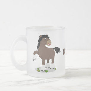 Tasse Givré Caricature de cheval de trait de Cute Clydesdale
