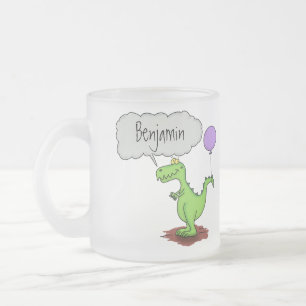 Tasse Givré Caricature de dragon dragon drôle et vert respiran