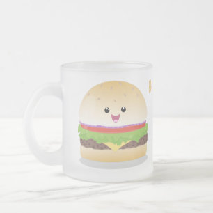 Tasse Givré Caricature de hamburger kawaii joyeux