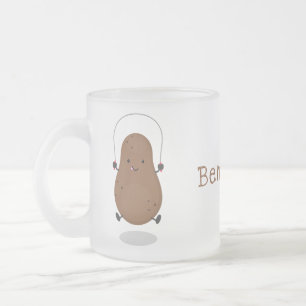 Tasse Givré Caricature de la corde de saut de pomme de terre t