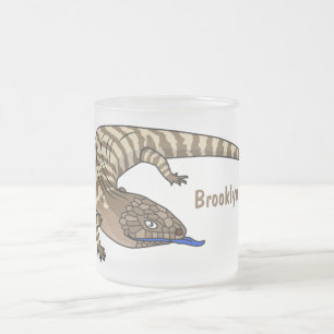 Tasse Givré Caricature de lézard rouge