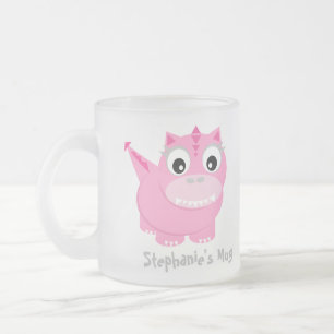 Tasse Givré Caricature de mignon rose Dino Kawaii