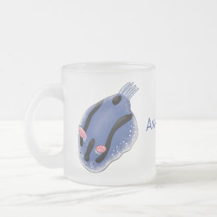 Tasse Givré Caricature de nudibranche bleu mignon