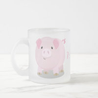 Caricature de porc mignon rose pot vendue