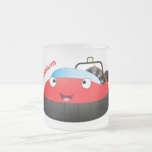 Tasse Givré Caricature d'hovercraft rouge joyeux