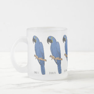 Tasse Givré Caricature d'oiseau macaw Hyacinth