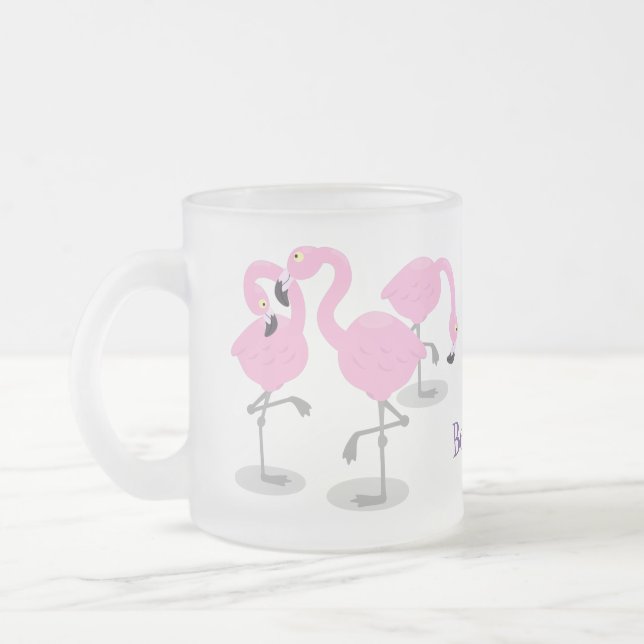 Tasse Givré Caricature en trio flamand rose mou (Gauche)