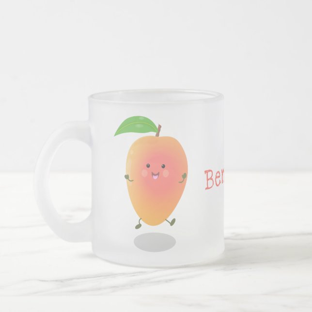 Tasse Givré Caricature jaune mangue mignonne (Gauche)