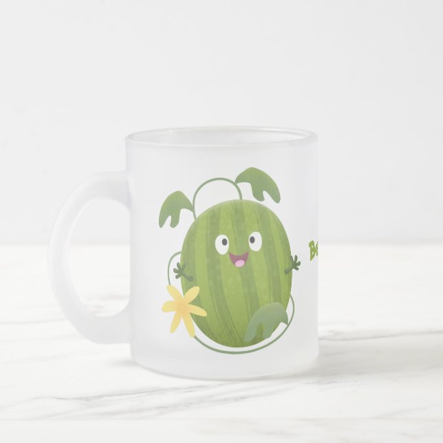 Tasse Givré Caricature joli et souriant de pastèque (Gauche)