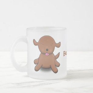 Tasse Givré Caricature pour chien de chiot joyeux