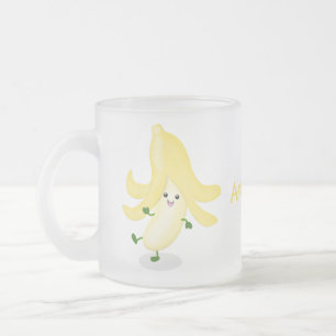Tasse Givré Caricature sur la banane de Cute kawaii