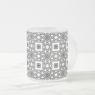 Tasse Givré Carrelage floral à motif géométrique Café