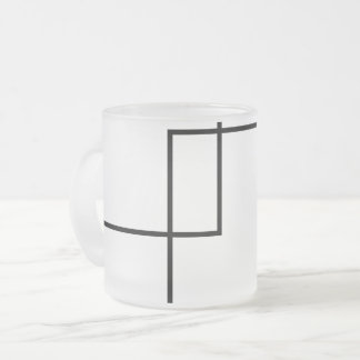 Tasse Givré Carrés Géométriques Minimalistes Verre Dépolisé