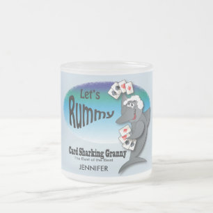 Tasse Givré Carte drôle Granny requin - Gin Rummy