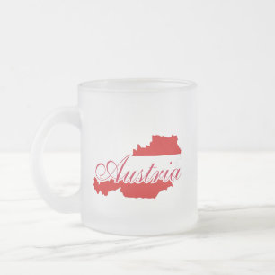 Tasse Givré Carte du drapeau autrichien