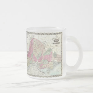 Tasse Givré Carte vintage de Brookyln (1868)
