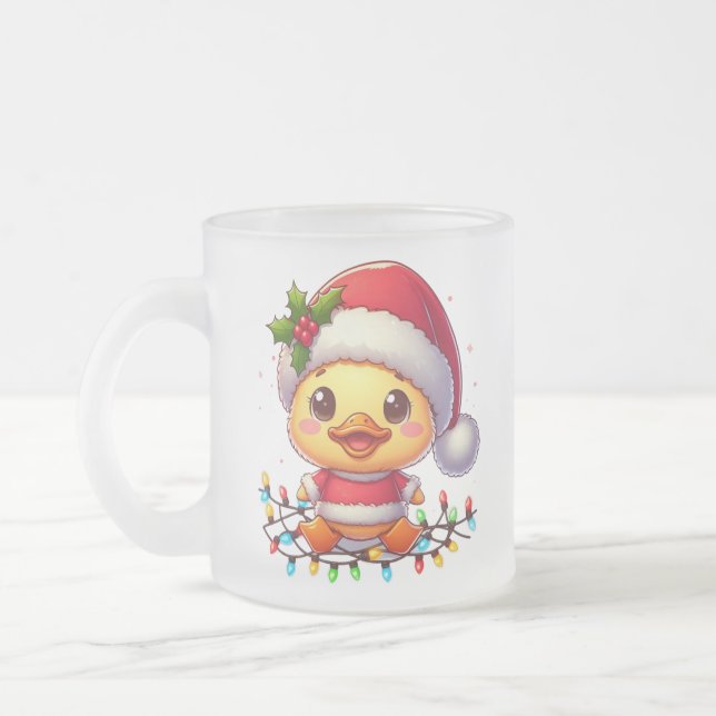 Tasse Givré Cartoon de canard de Noël Père Noël-68362 (Gauche)