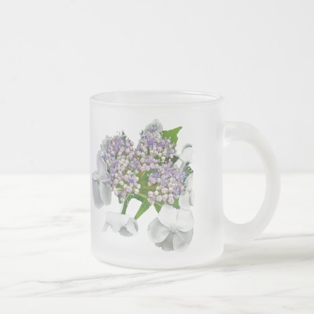 Tasse Givré Casquette en dentelle bleue Hydrangea (Droit)