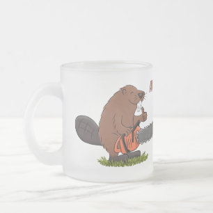 Tasse Givré Castor drôle avec humour de dessin animé de tronço