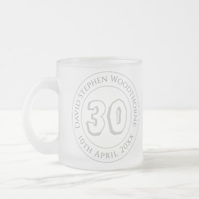Tasse Givré Célébration Commémorative Anniversaire Personnalis (Gauche)