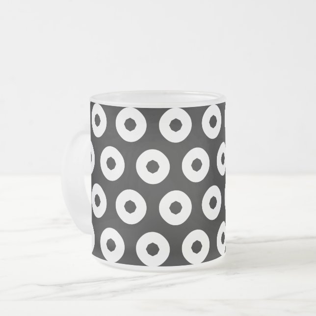 Tasse Givré Cercles noirs et blancs (Devant gauche)