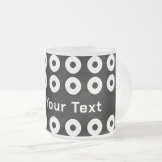 Tasse Givré Cercles noirs et blancs personnalisables Verre giv