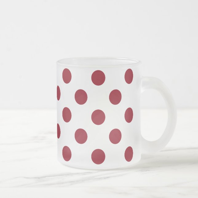 Tasse Givré Cercles Pois rouges Crimson (Droit)