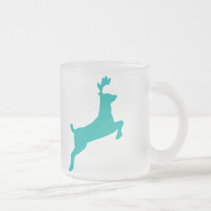 Tasse Givré Cerfs communs turquoises