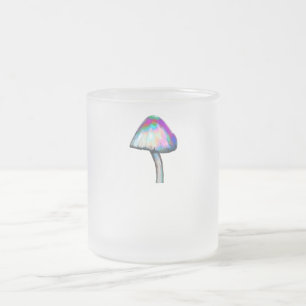 Tasse Givré Champignons en blanc Trippy couleurs psychédélique