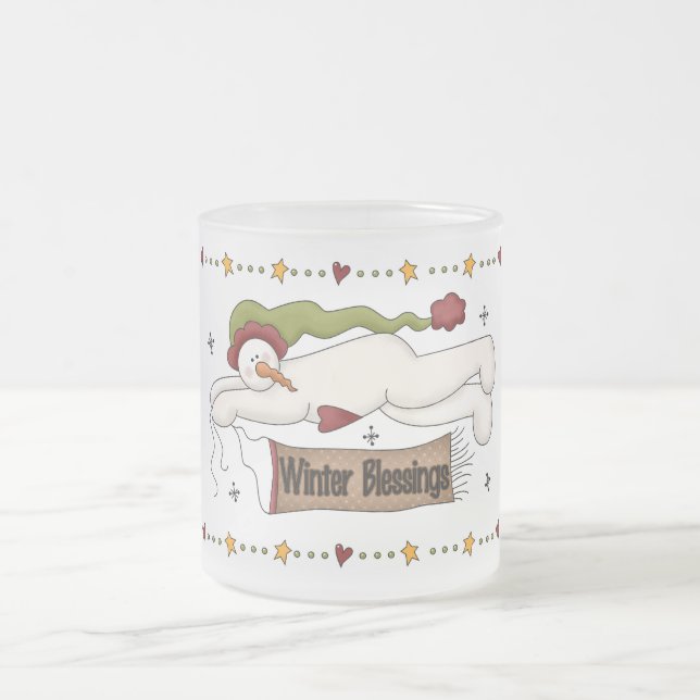 Tasse Givré Chandails et cadeaux d'hiver (Centre)