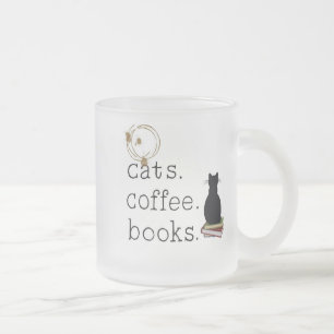 Tasse Givré Chat. Café. Livres. La perfection.