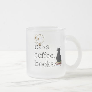 Tasse Givré Chat. Café. Livres. La perfection.