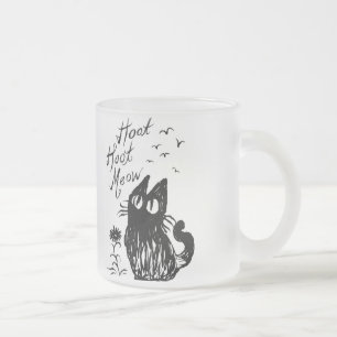 Tasse Givré Chat de hibou (noir)