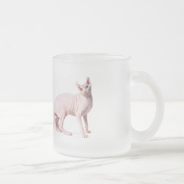 Tasse Givré Chat de sphinx blanc givré (Droit)
