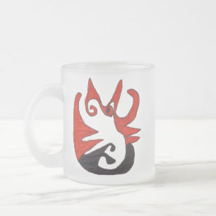 Tasse Givré Chat noir et rouge